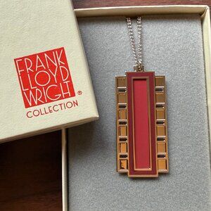 Frank Lloyd Wright Robie House Rug Pendant Necklace NIB